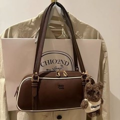 南风Chio2nd 杏仁奶霜枕头包包女士秋冬复古撞色腋下包通勤单肩包