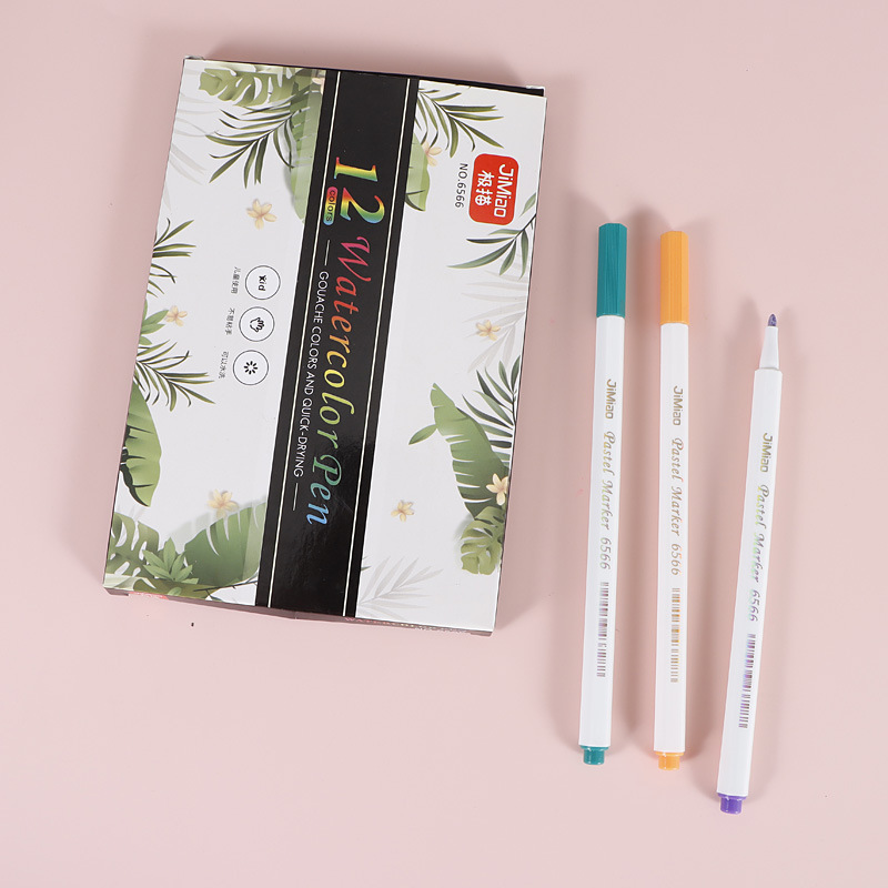 Nueva tiza de agua transfronteriza cuenta de mano pintada graffiti tarjeta de felicitación de bricolaje manicura base de algodón a base de agua varilla delgada marcador de polvo de agua