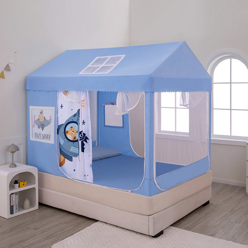 에비에이터 [여름 싱글커튼] - 바닥 전체가 탈부착 및 세탁 가능한 침대 시트