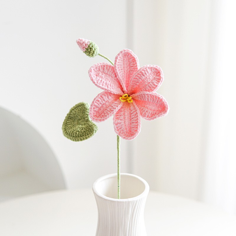 クロスボーダーの手編みの完成品の小さい花束は花の毛糸のメリヤスの花束を模倣します。|undefined