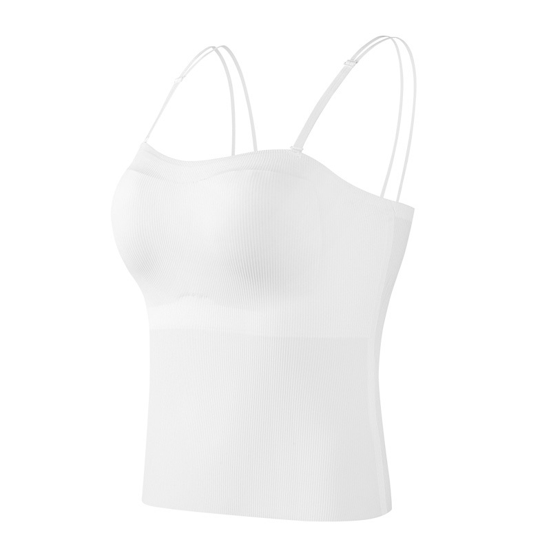 흰색 스파게티 스트랩