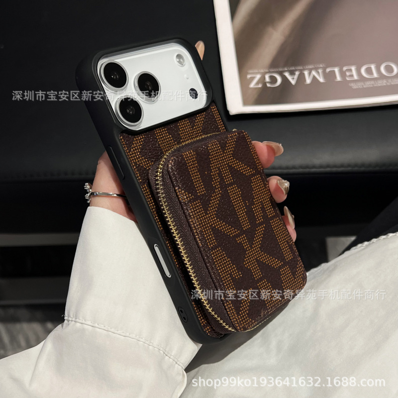 欧美拉链钱包手机壳适用iPhone17Promax潮牌卡包高级感苹果保护套|undefined