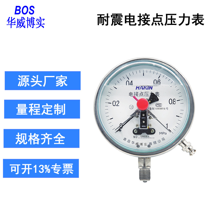 耐震电接点压力表YNXC-100  YNXC-150 磁助式 上下限开关华威博实
