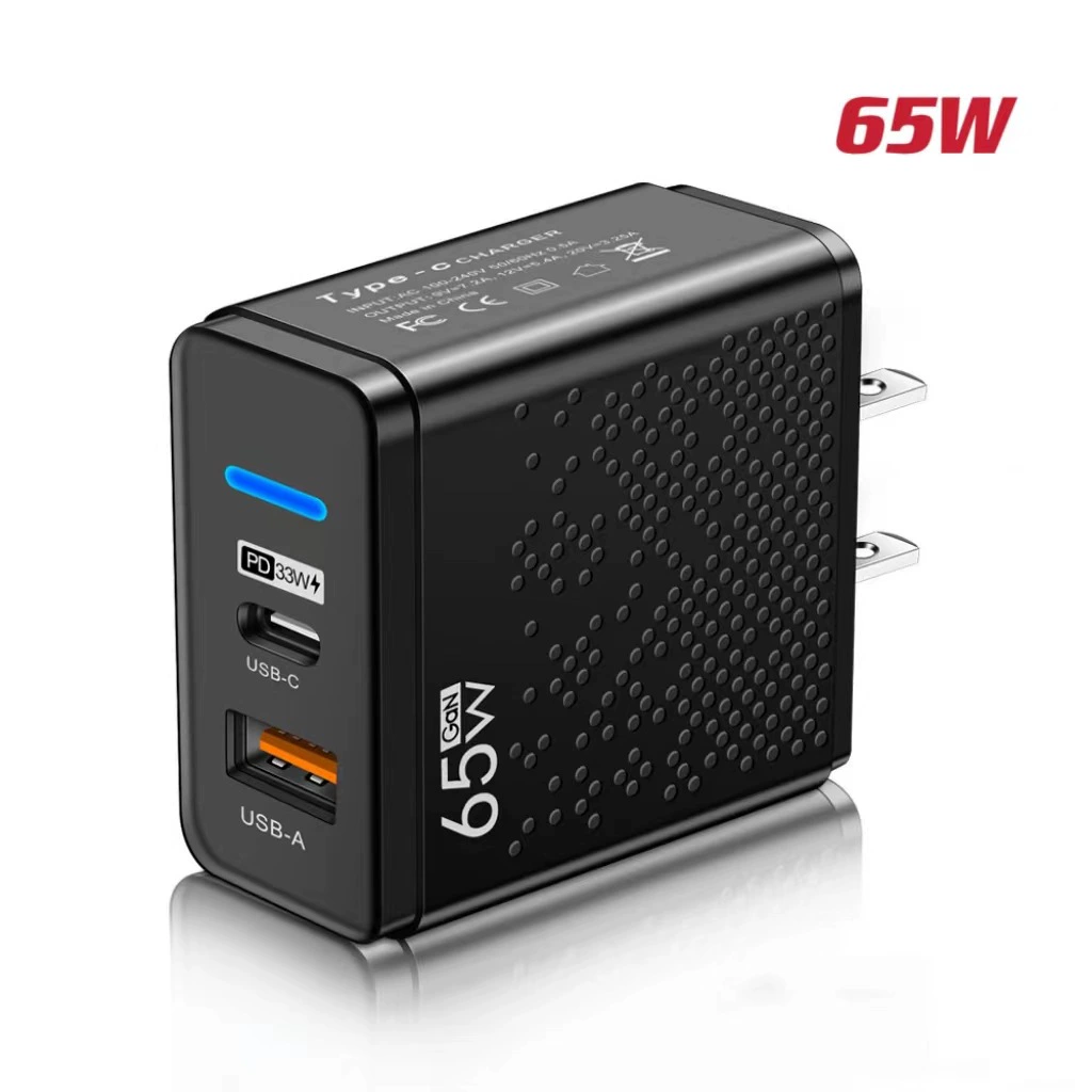 Нитридный адаптер GAN стандарт PD65W быстрая зарядка головка QC3.0 зарядное устройство США Европейский и британский стандарт компьютер ноутбук адаптер