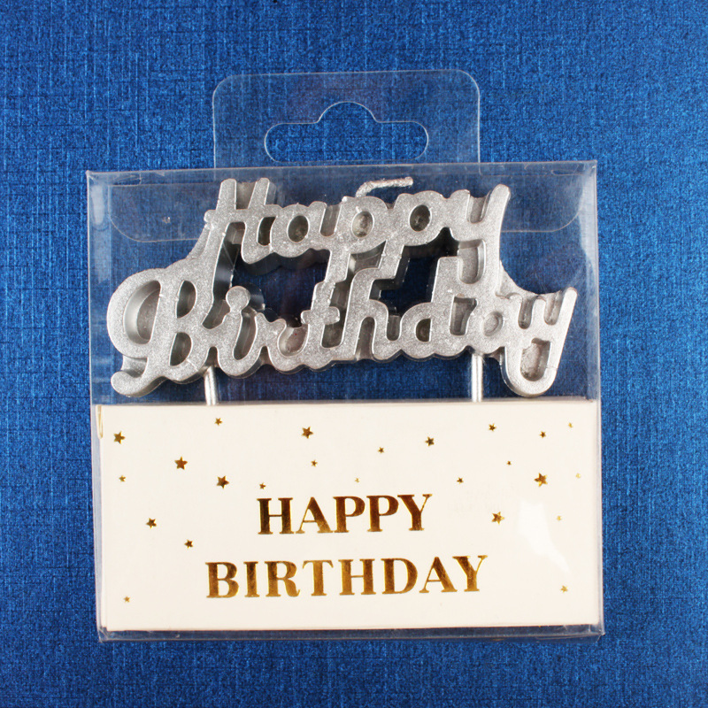 連体金メッキ英語アルファベットキャンドル誕生日おめでとうパーティー用品ケーキプラグインクリエイティブキャンドル卸売り