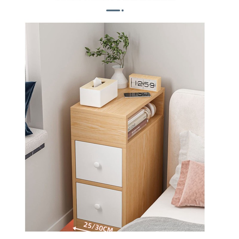 Casa de lujo ligero pequeño apartamento pequeña mesita de noche B & B alquiler creativo de dos colores combinación de almacenamiento armario lateral
