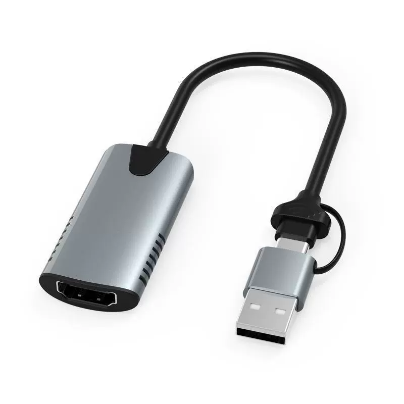 Карта захвата HDMI на USB с двумя разъёмами, алюминиевый корпус, для игрового стрима, Type-C HD видеосборщик 4K