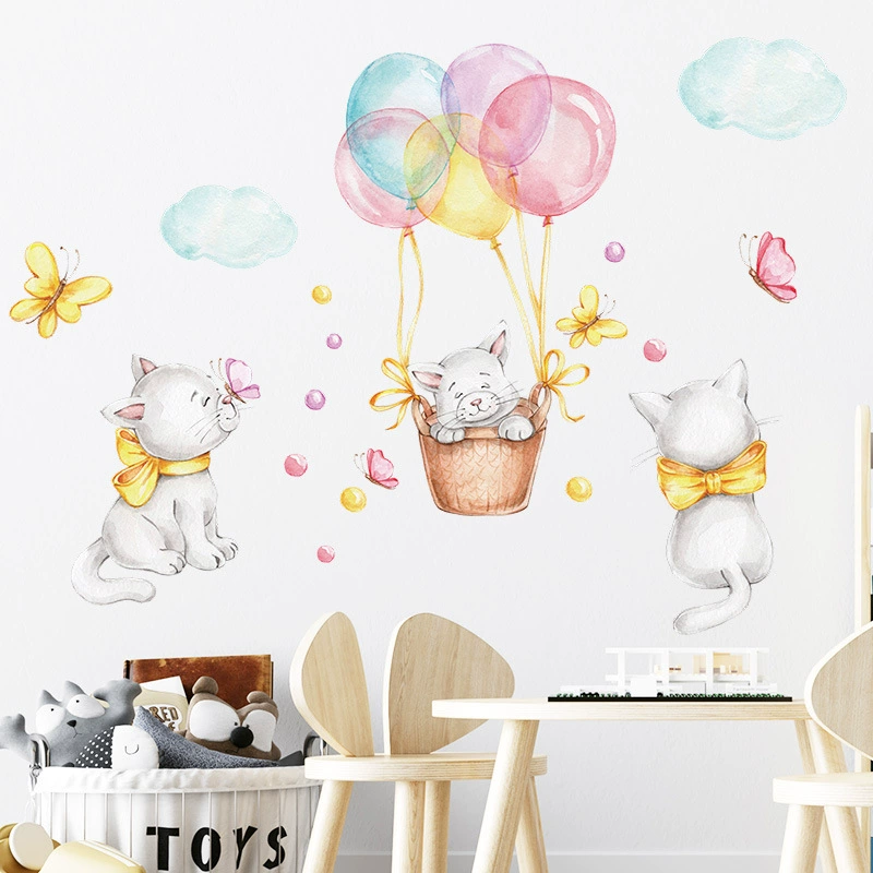 Cartoon fox rainbow children bedroom porch home wall background beautification wall stickers self adhesive decorations for room