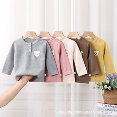 Children's New Sweatshirt Spring and Autumn Season Unisex Fashion Sweatshirt for Girls and Boys Trendy Small Children Round Neck Long Sleeve Base Shirt