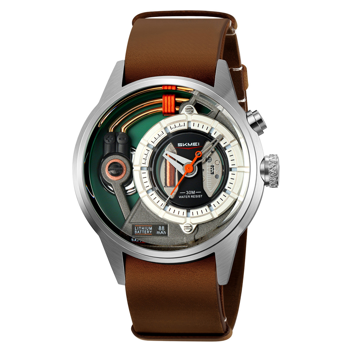 Momento Meisabo Punk viento mecánico relojes de cuarzo transfronterizos hombres retro cinturón nocturna relojes impermeables mayoristas