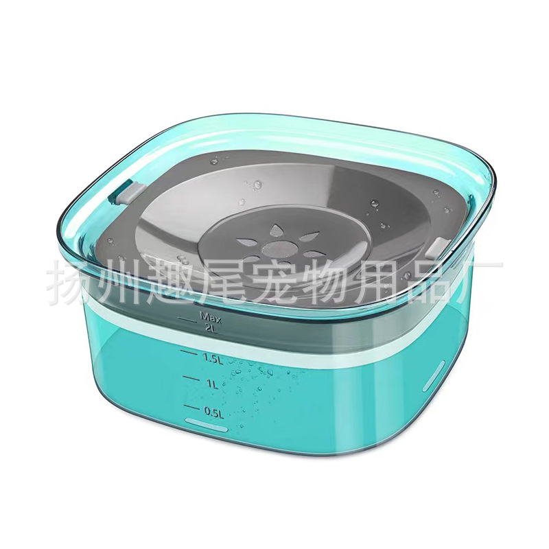 Amazon Venta caliente de gran capacidad transparente PET tazón de agua no mojado boca gato perro tazón de agua mascota flotante tazón vajilla