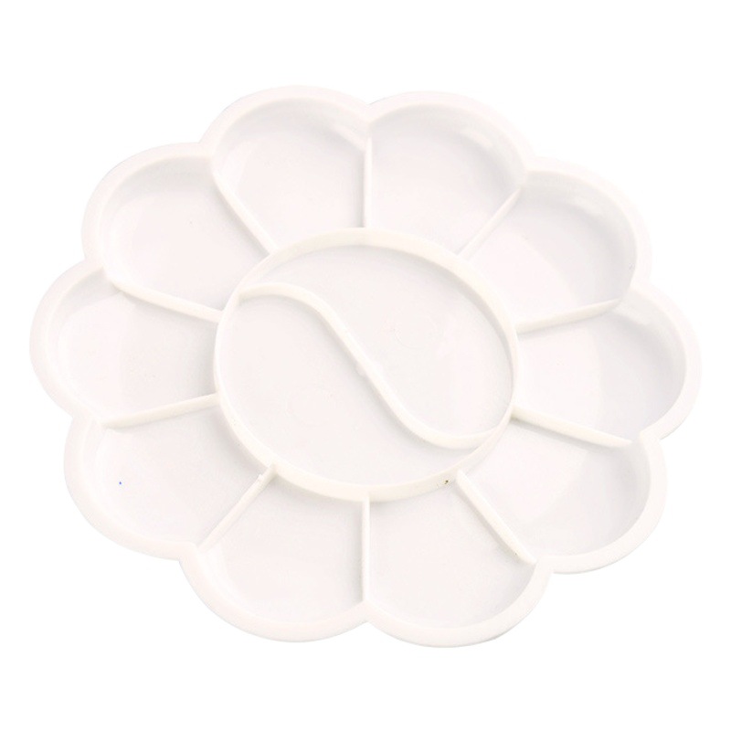 Fábrica al por mayor paleta de plástico imitación porcelana maquillaje manicura gouache acuarela pintura china estudiante práctica formación paleta