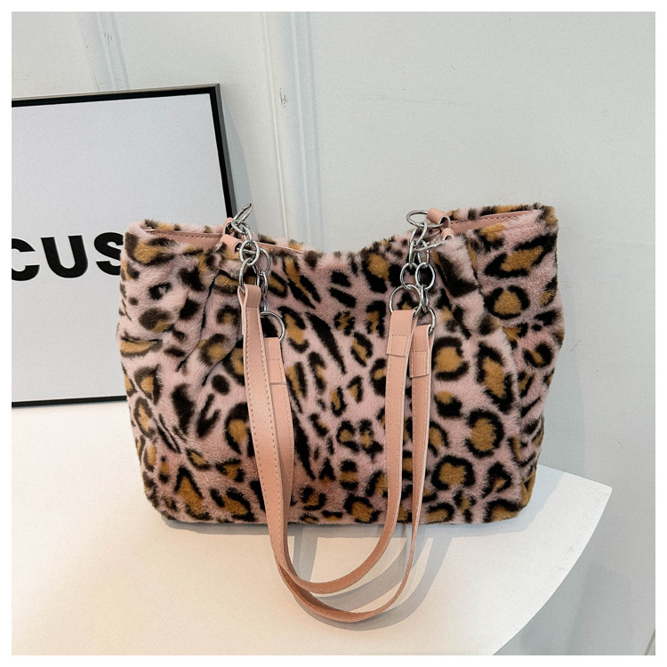 Women's fashion large capacity tote bag leopard print one shoulder underarm bag trend_voghion.com