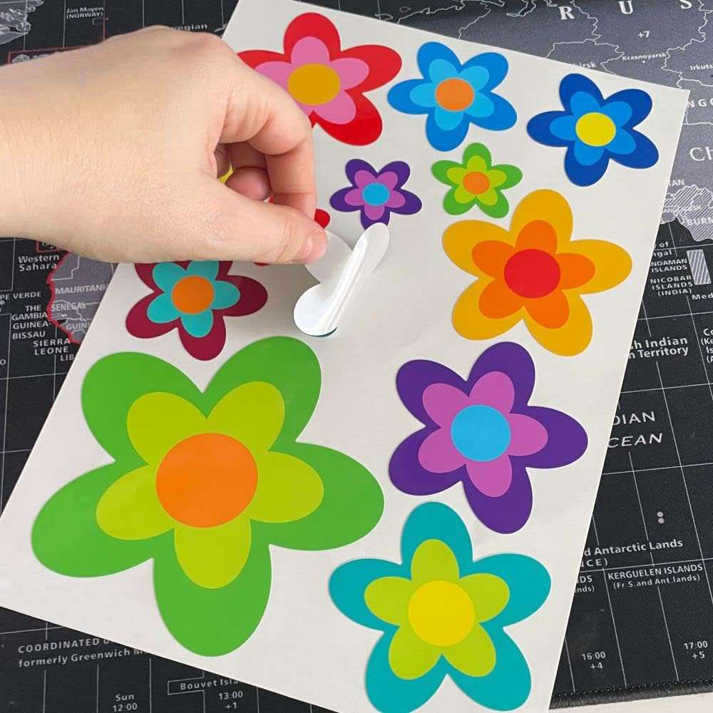 Amazon Auto Flower Power Flower Stickers Verano Sol Hermosas Flores Nuevas Stickers