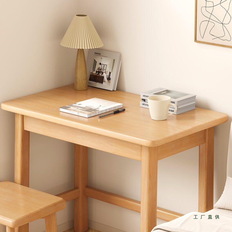 Solid Wood Desk Student Home Writing Study Table Bedroom Computer Desk Desk Rectangular Small Table Workbench