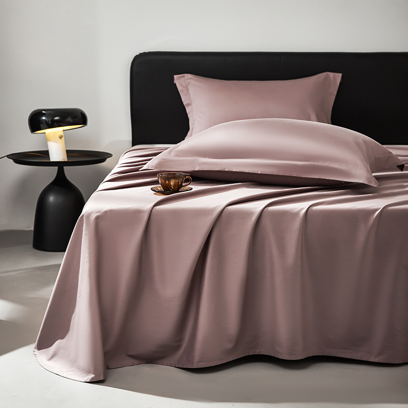 2024 lujo ligero 100 sábanas de algodón largo de algodón satin hotel hogar puede dormir desnudo sábanas de color sólido sábanas de Monet