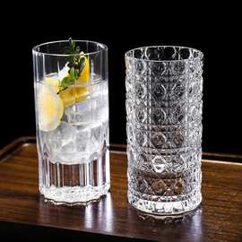 晶质浮雕小酒杯高颜值洋酒杯白酒杯弹杯日式切面厚底威士忌烈酒杯