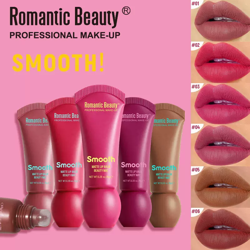 跨境哑光柔雾面口红有色显白唇釉持久易上色唇泥提升气色唇部彩妆