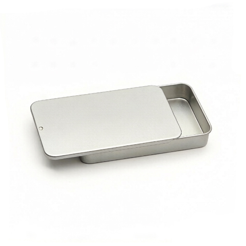 Caja de hojalata deslizante negra en stock, mini caja de hojalata para bálsamo, nueva serie de cajas cuadradas de almacenamiento con sistema de apertura y cierre. image 27