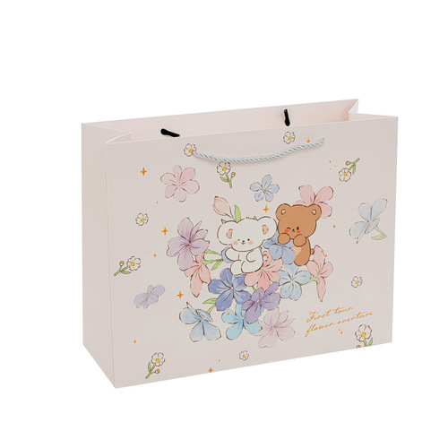 New cartoon gift bag, children's gift bag, horizontal plate, thickened paper bag, jewelry box, shopping bag, packaging bag
