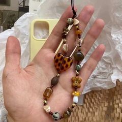 Insオリジナル自作琥珀硬糖携帯チェーンccdカメラdiyビーズ冷淡ストラップレトロネット赤d