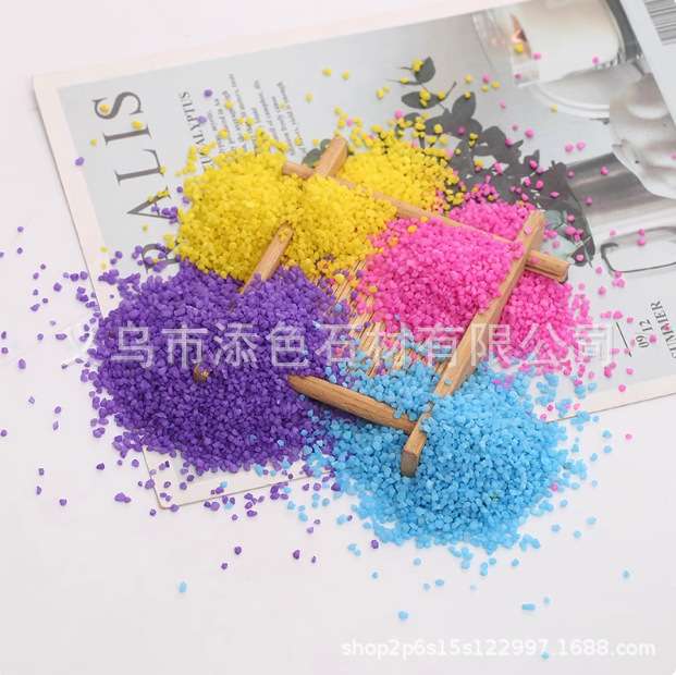 Arena de color, arena gruesa, juguetes de arena para niños, arena granular, arena de deseo, micro paisaje, arena de color 20 mesh