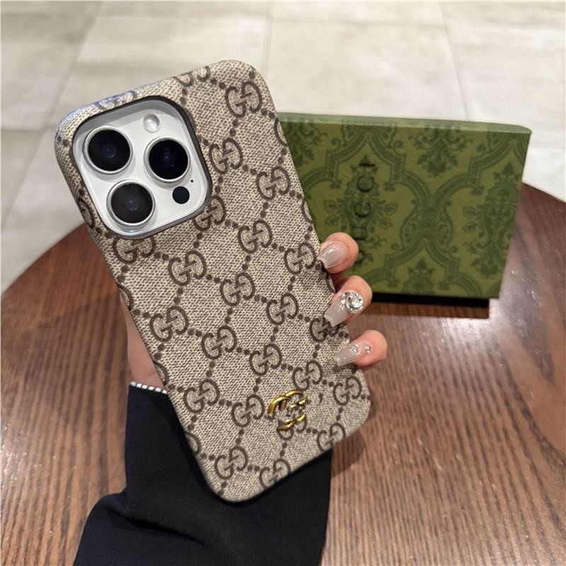 Fashionable Brand Suitable for Apple 16Pro New Mobile Phone Case Iphone15Promax European and American Luxury Half-Pack Protective Cover P