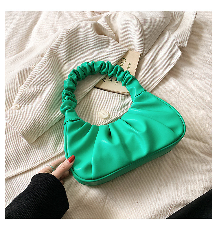 Cloud Flower Plissee-Unterarmtasche mit fortschrittlicher und kleiner Design-Sinn-Tasche für Damen-Umhängetasche_voghion.com