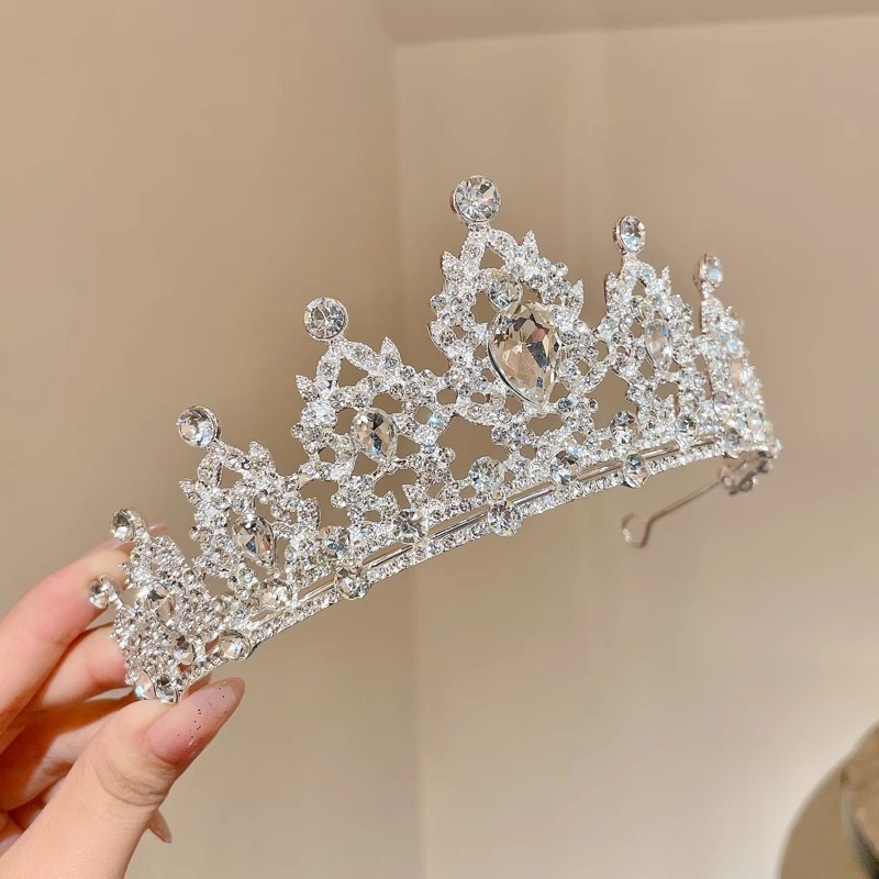 Princesa corona tocado para niños de alta calidad diadema de perlas diadema para niñas corona de cumpleaños para niñas horquilla para bebés