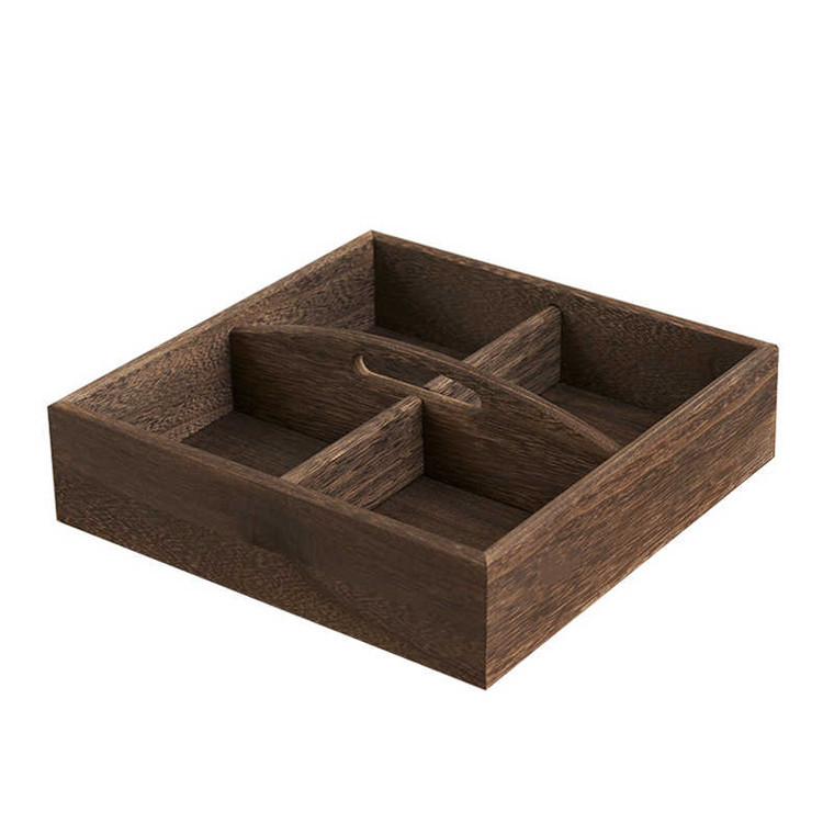 Estufa de madera tuerca caja de almacenamiento compartimento de madera maciza caramelo caja de fruta seca Año Nuevo Chino fruta portátil semillas de melón bandeja