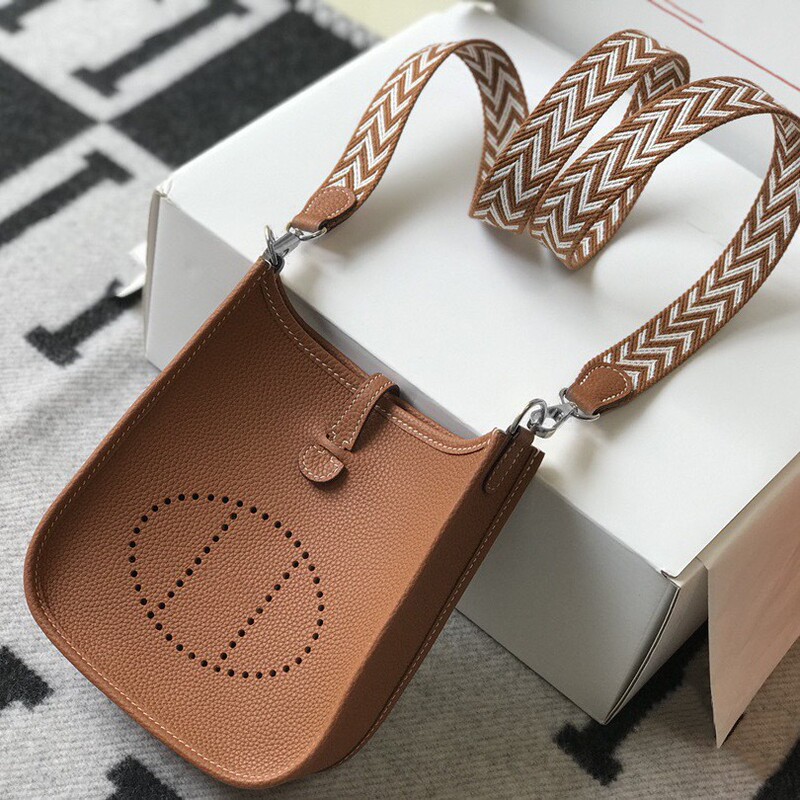 Minimalist Cross-border Light Luxury High-end Handmade Wax Line Mini Evelyn miniTC Cowhide Small Square Bag Crossbody Bag for Women