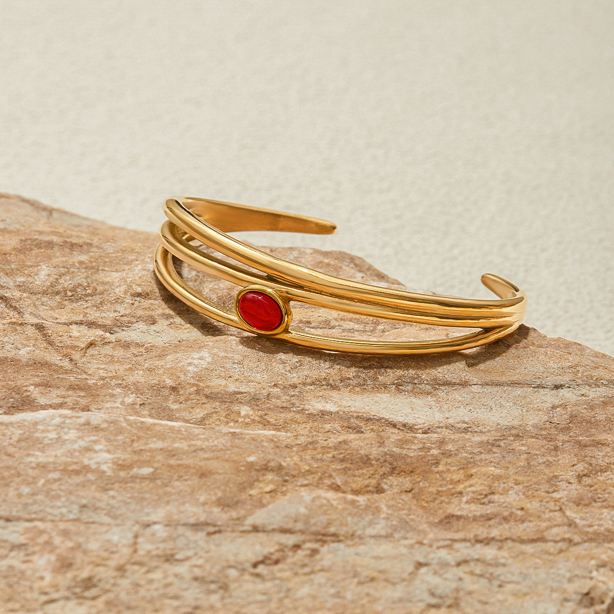 Jeding brazalete de piedra natural para mujer, sin decoloración, joyería ligera de lujo de alta gama, estilo explosivo transfronterizo, pulsera de joyería de acero inoxidable image 5