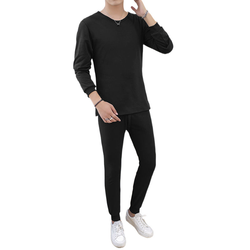 남성 열 속옷 세트 기모 두꺼운 가을과 겨울 따뜻한 옷 얇은 가을 옷과 남성 청소년과 학생을위한 바지