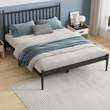 现代简约铁架床加固1.8m米双人床风铁艺床折叠铁床1m单人床供应链