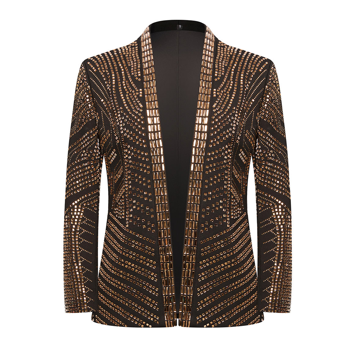 Men's Trendy Brand Rhinestone Blazer European and American Style High-End Cardigan for Evening Parties, Annual Meetings, and Stage Performances