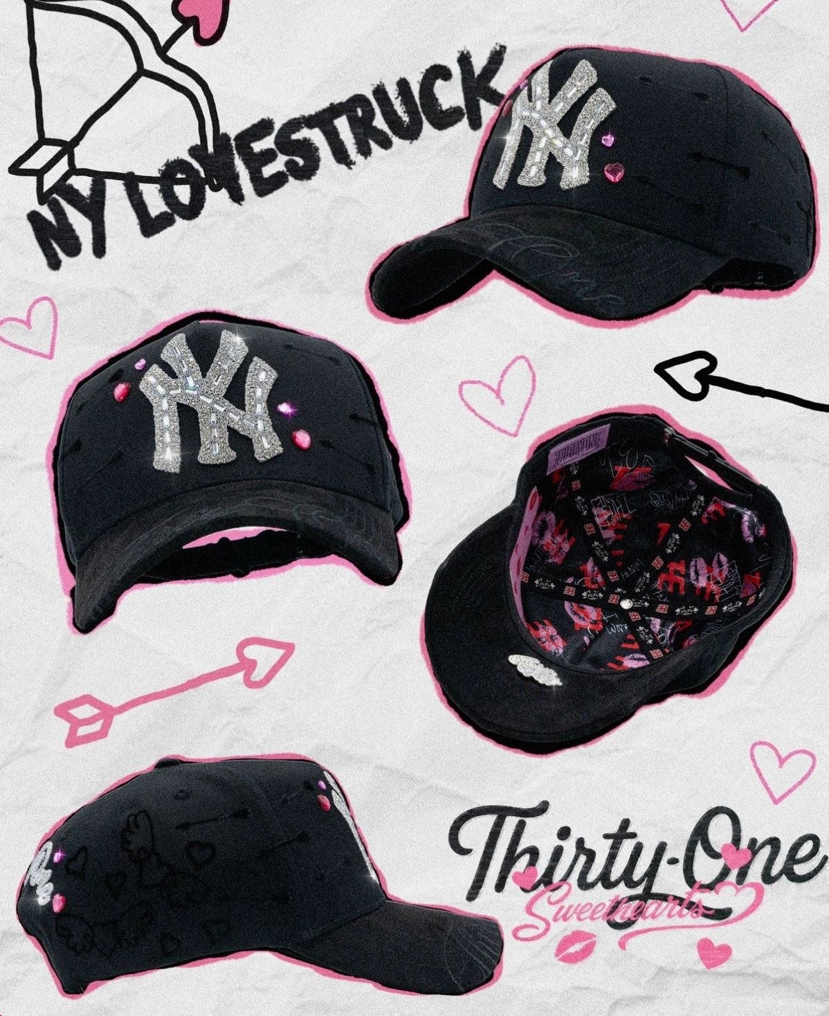 Nuevo Meike Duo Dandy bordado ajustable gorra de boca de pato borde curvo gorra de béisbol con diamantes barba tío