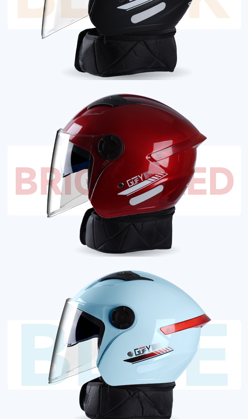 Motorcycle Electric Vehicle Winter Helmet Warm Detachable Neck Protection
