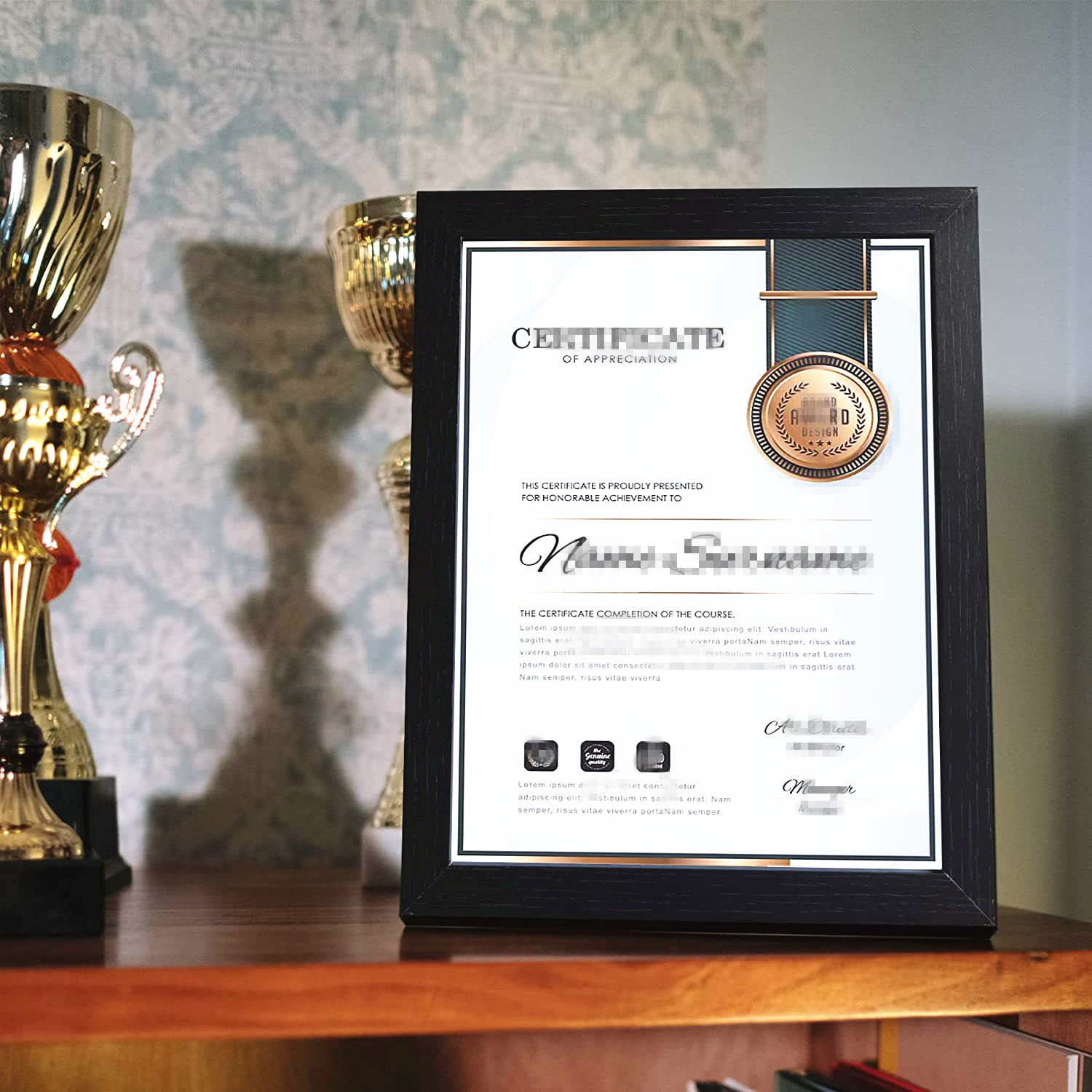 木質相框擺台6 7 8寸12美式復古裝裱畫框A3 a4證書相框執照框批發