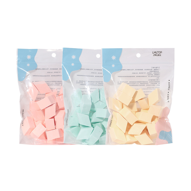 LMLTOP 25 bolsas de espuma de agua en forma de diamante, gran soplo de polvo, poliuretano hidrofílico, maquillaje en seco y húmedo B0943