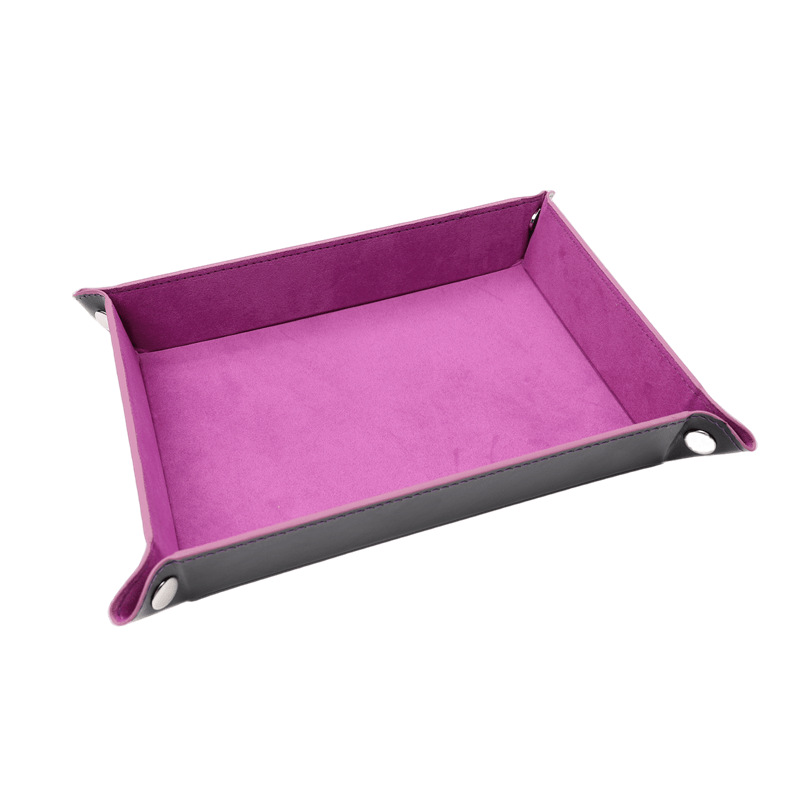 Una sola pieza de entrega en stock al por mayor de franela palillos Placa de cuatro esquinas plegable juego palillos placa bandeja de almacenamiento