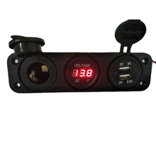 ������װ��� 12V��Դ����+��ѹ��+USB����� 3.1A ����尲װ