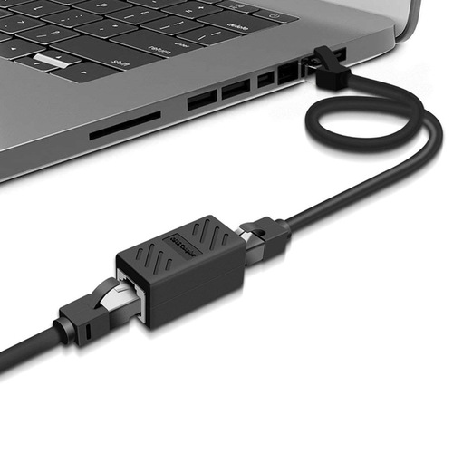 RJ45 Gigabit Network Straight-Through Connector, 8-core Extension Connector, Dual Port 8P8C Crystal Head Extender