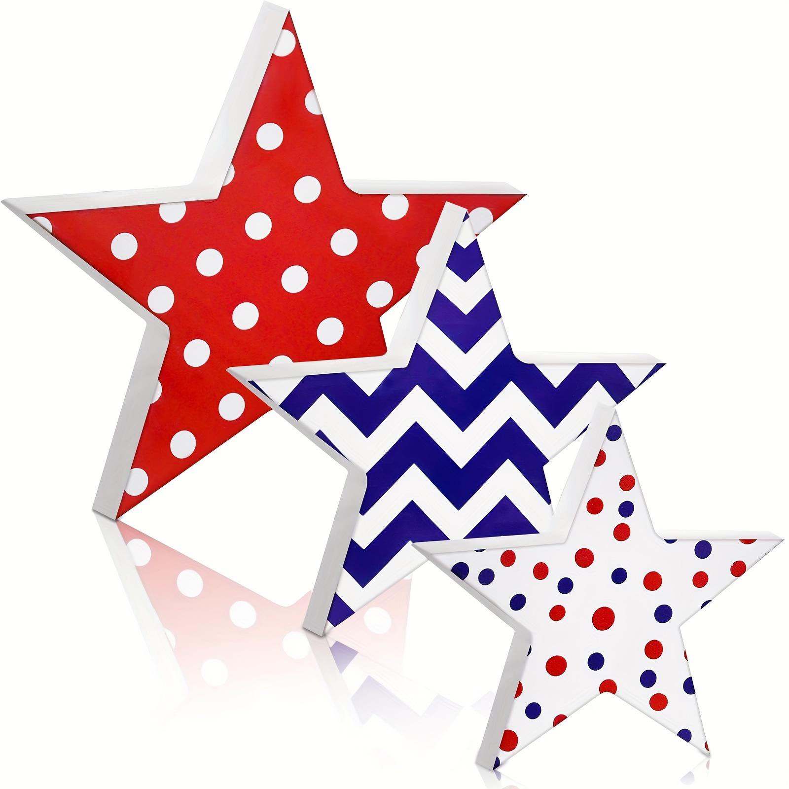 Día de la Independencia de los Estados Unidos, artesanías de madera de pentacos, día nacional, decoraciones de escritorio creativas para el hogar, adornos