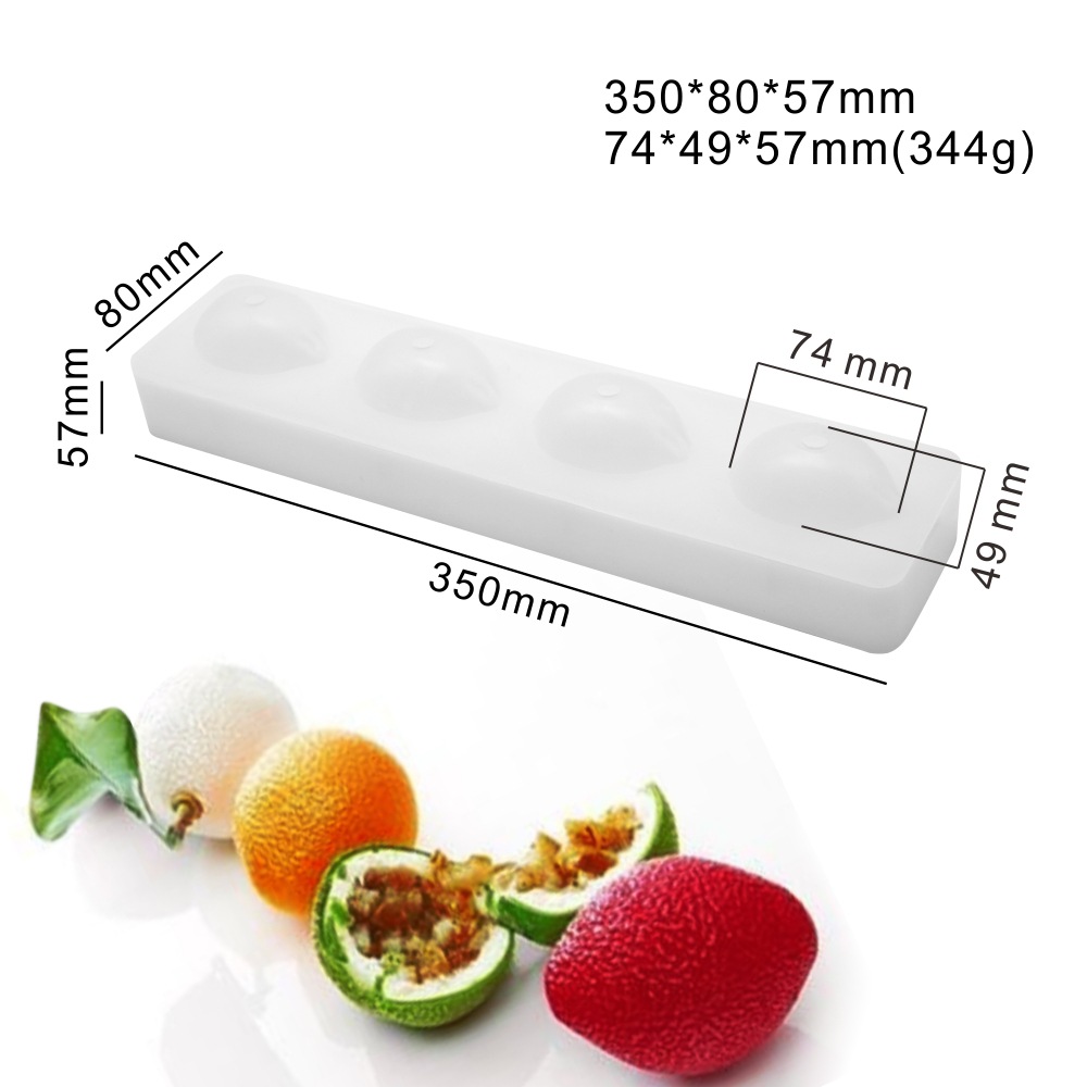 Melocotón manzana pera simulación fruta mousse pastel molde de silicona limón piña mango naranja cereza molde de postre