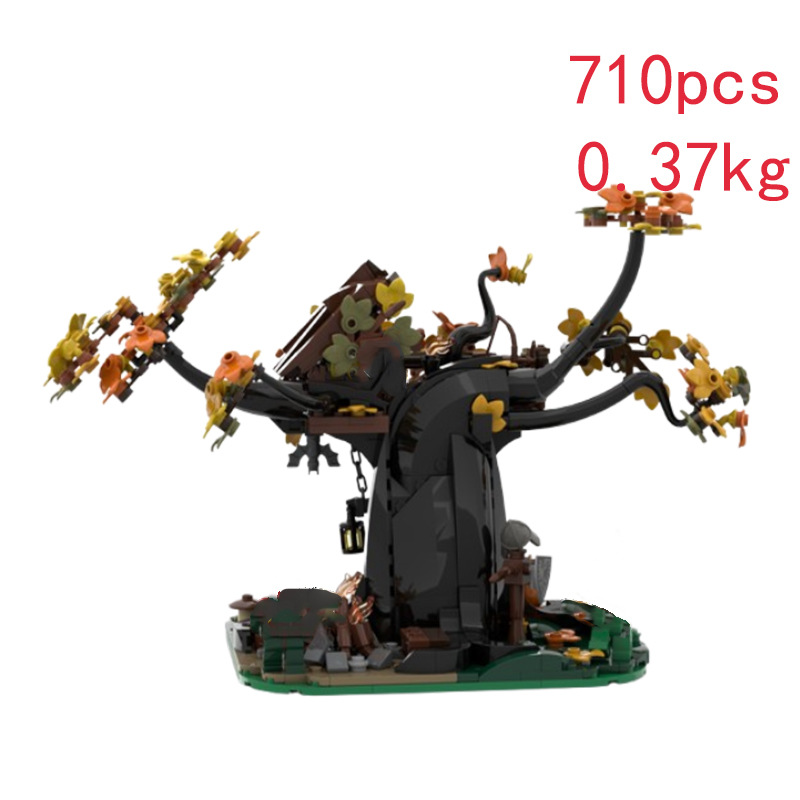 Castle Building Blocks Tree Set Small Pieces Assembly Toy_voghion.com