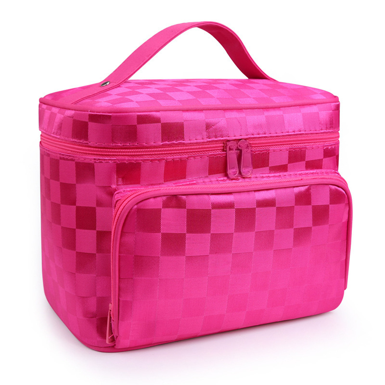 격자 무늬 로즈 레드