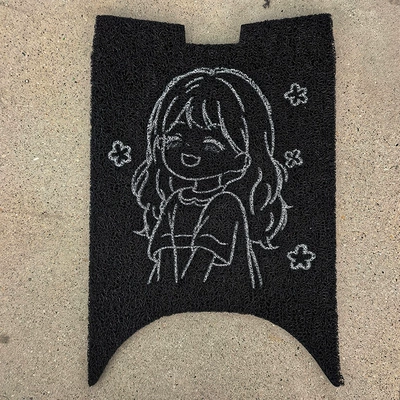 Mat, No.9 Electric Motorcycle PVC, Electric vehicle foot mat - little-girl-no9-a260