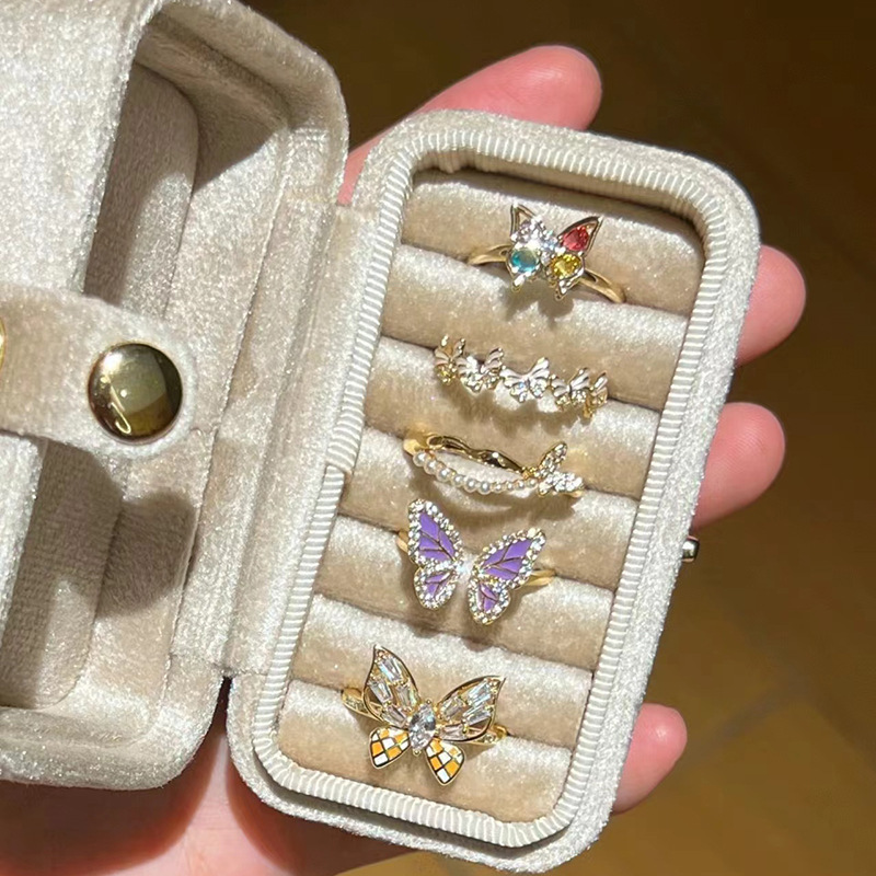 Colorful Adjustable Enamel Butterfly Ring For Women Designer Ring_voghion.com