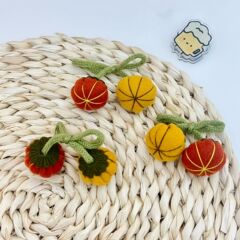 布艺南瓜花手工蝴蝶结DIY万圣节挂件鞋服女装辅料配饰小南瓜装饰