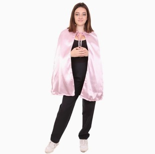 Men's and Women's Halloween Adult and Kidsren's Short Hooded Lace-Up Cloak Cosplay Anime Stage Performance Cloak
